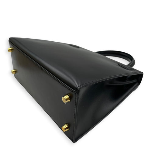 Sellier Kelly 25 Noir in Box Gold hardware