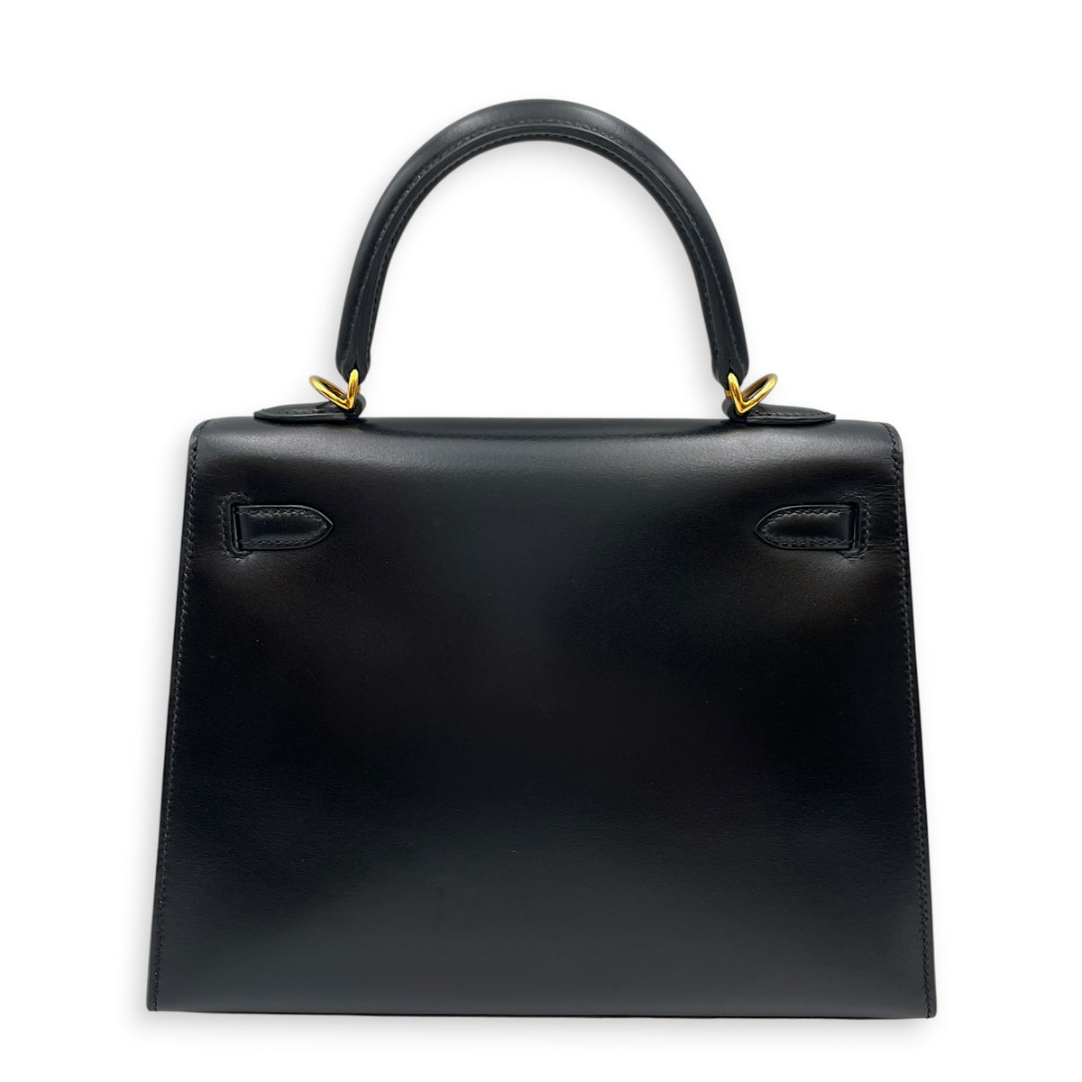 Sellier Kelly 25 Noir in Box Gold hardware