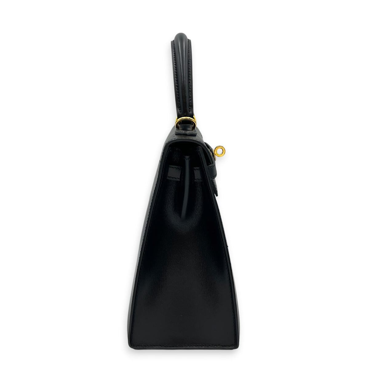 Sellier Kelly 25 Noir in Box Gold hardware