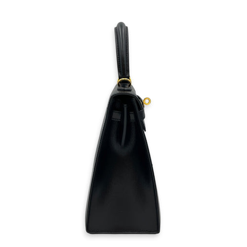 Sellier Kelly 25 Noir in Box Gold hardware