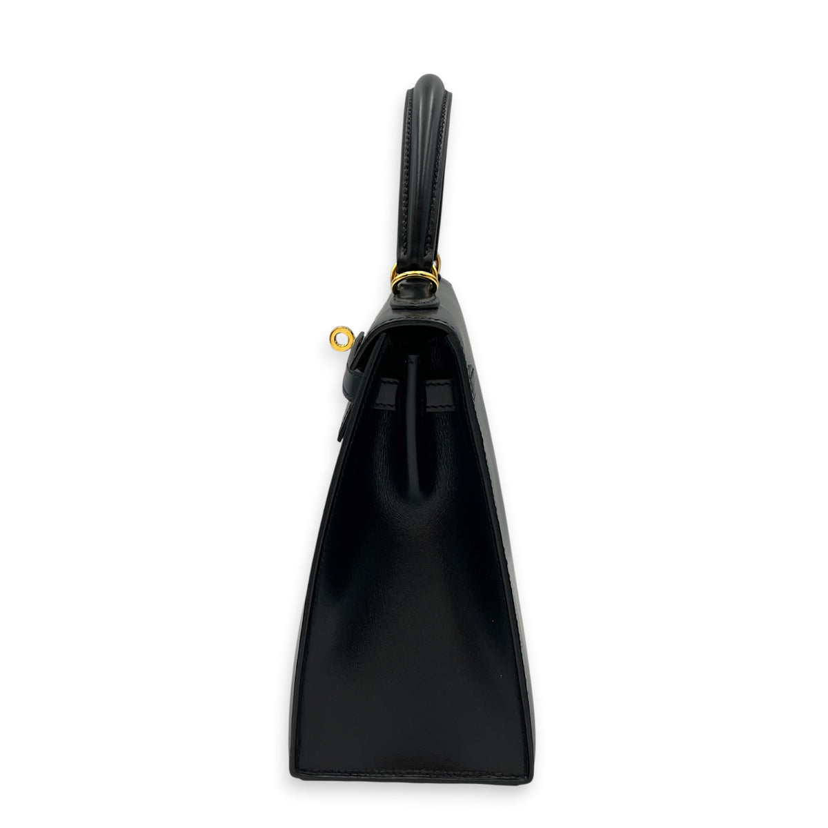Sellier Kelly 25 Noir in Box Gold hardware