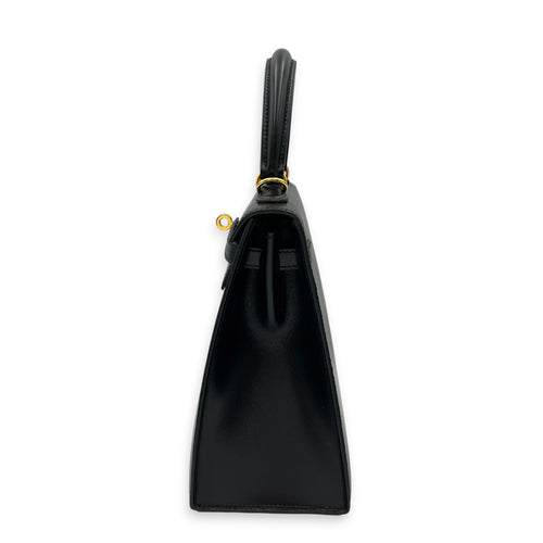 Sellier Kelly 25 Noir in Box Gold hardware