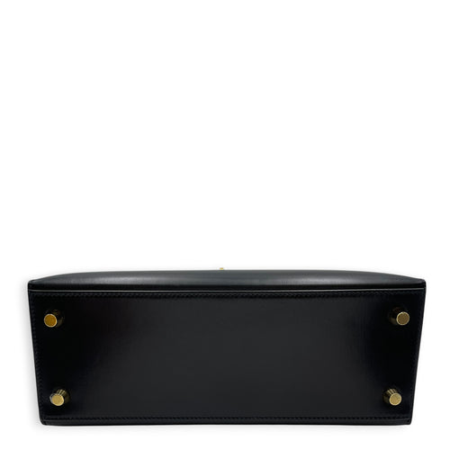 Sellier Kelly 25 Noir in Box Gold hardware