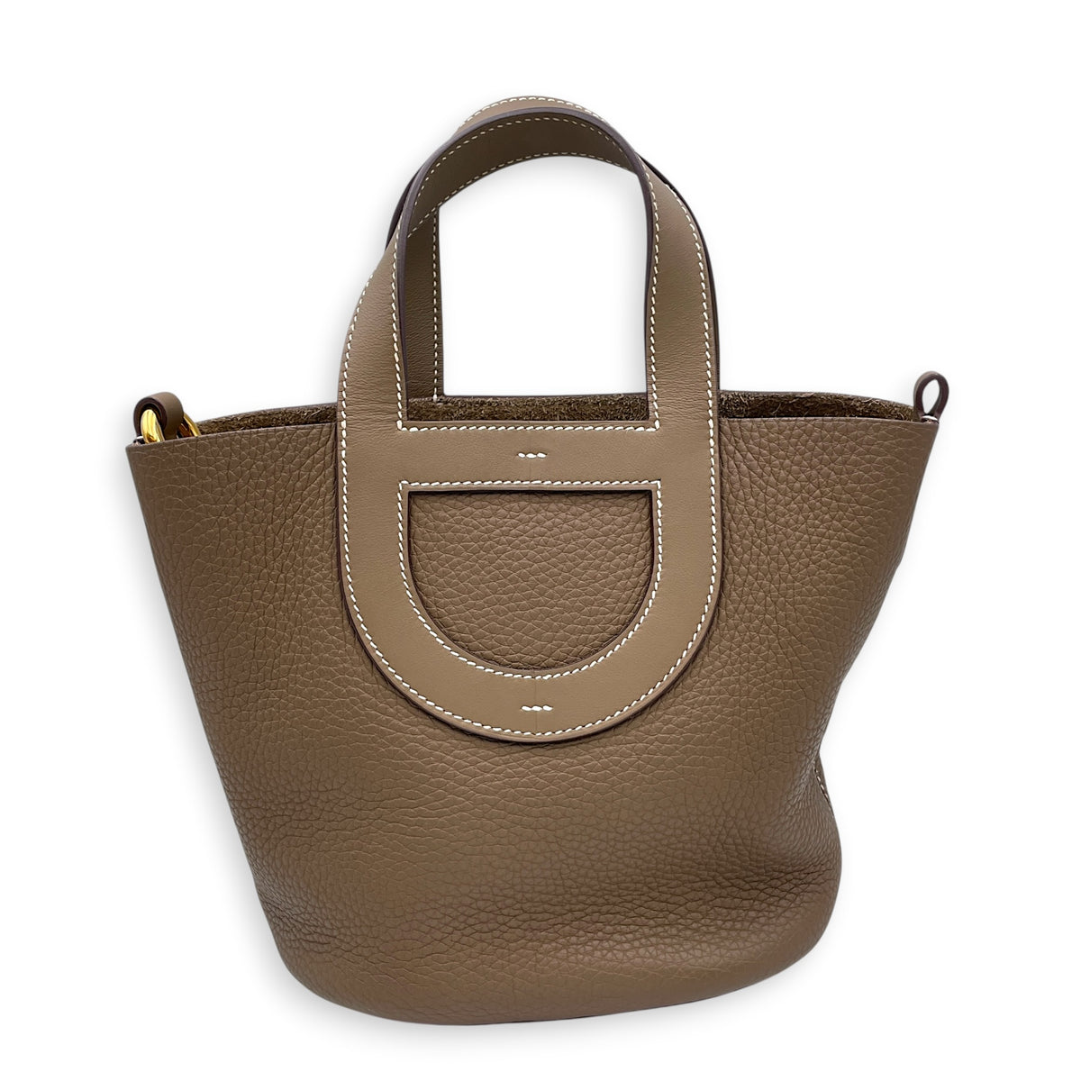 In The Loop  18 Etoupe in Clemence Gold hardware