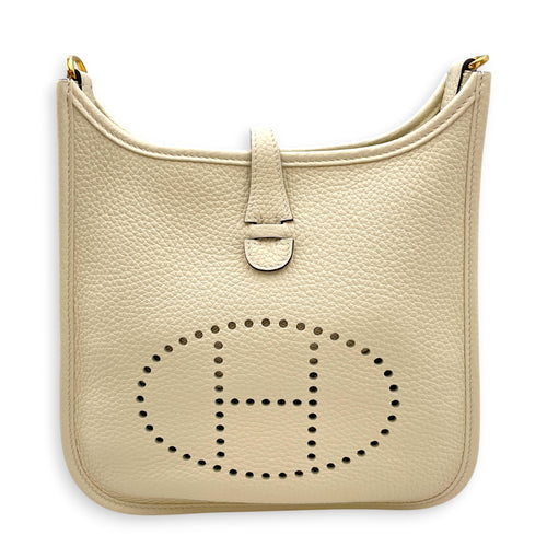 Evelyne 23 Cream in Clemence Gold hardware