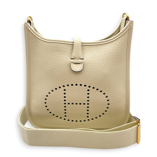 Evelyne 23 Cream in Clemence Gold hardware