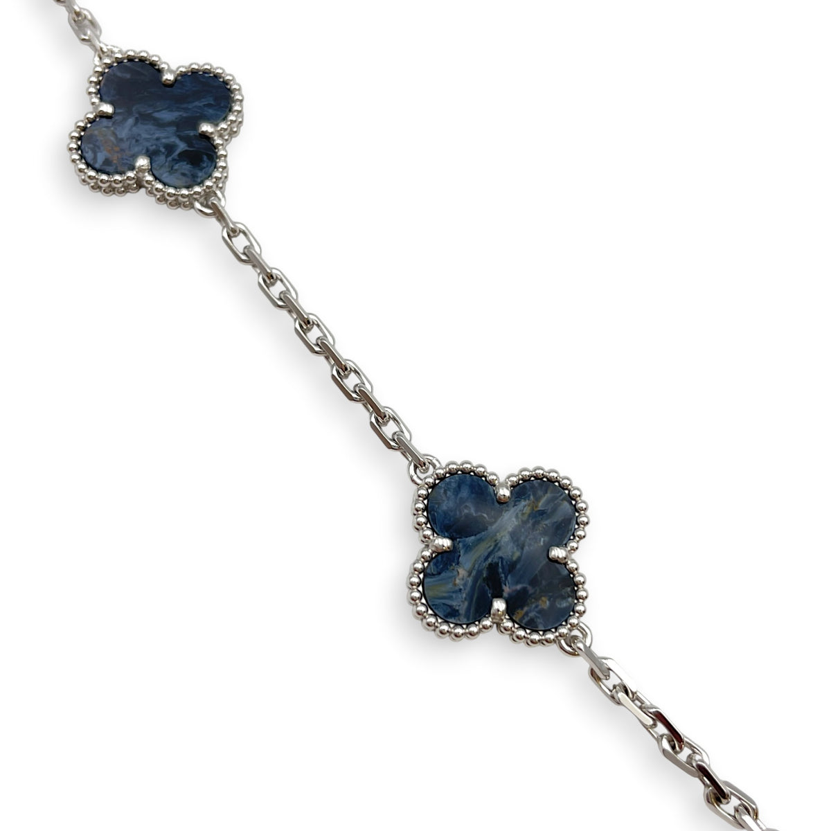 Vintage Alhambra Pendant, 20 Motifs Necklace in Blue