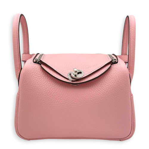 Lindy II Mini Rose Sakura in Clemence Palladium hardware