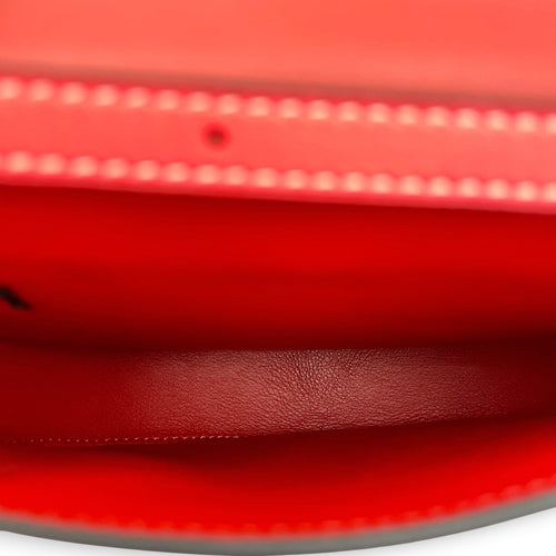 Heel Pouch  Small Red Crossbody Bag in Calfskin Silver hardware