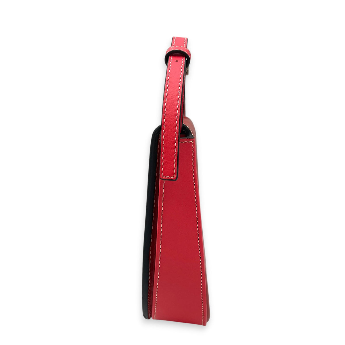 Heel Pouch  Small Red Crossbody Bag in Calfskin Silver hardware