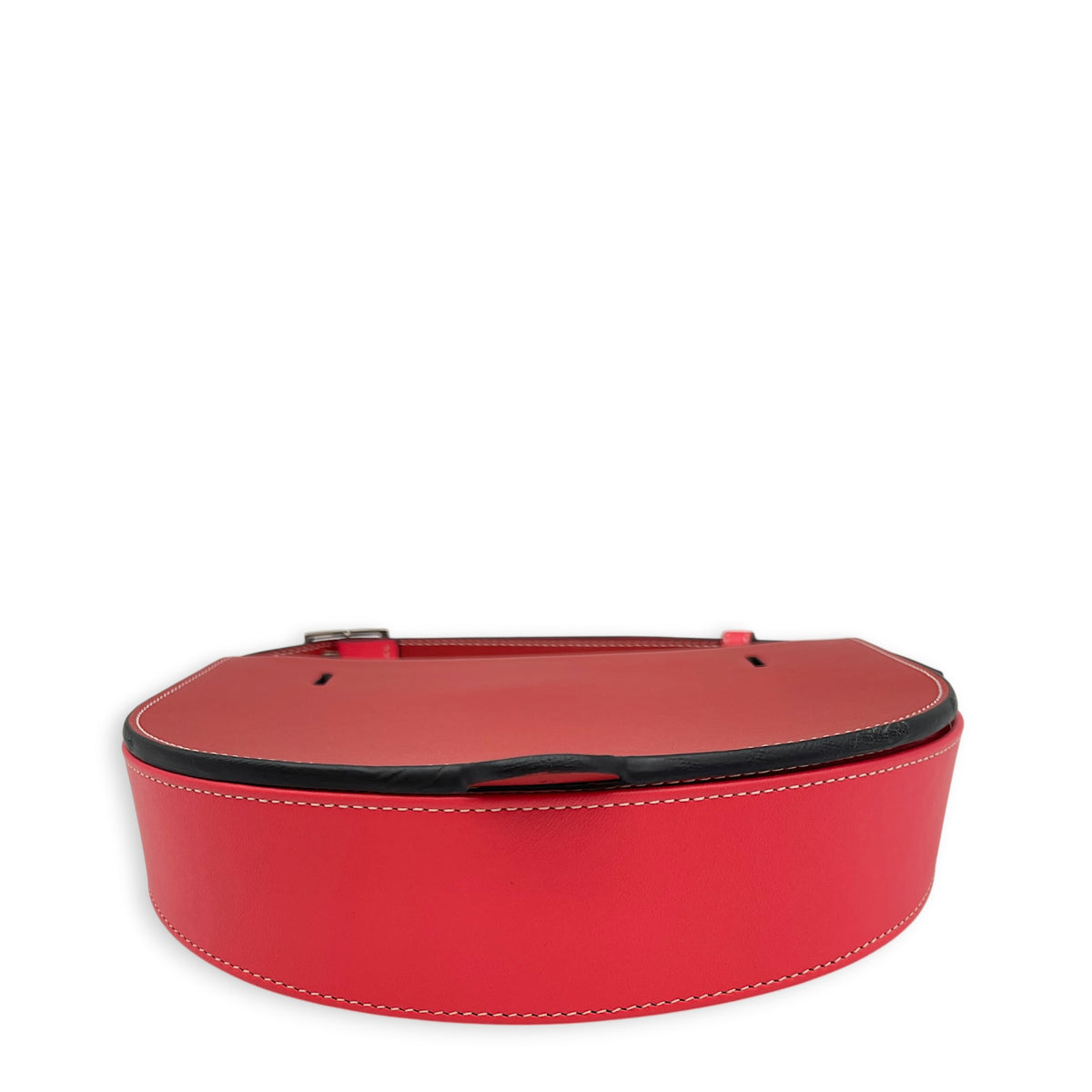 Heel Pouch  Small Red Crossbody Bag in Calfskin Silver hardware