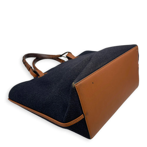 Love Anagram Logo  Small Blue Tote Bag in Wool