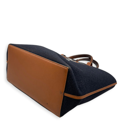 Love Anagram Logo  Small Blue Tote Bag in Wool