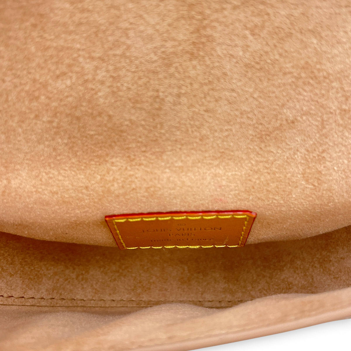 Dune Pico Looping  Beige Top Handle Bag in Monogram Coated Canvas Gold hardware