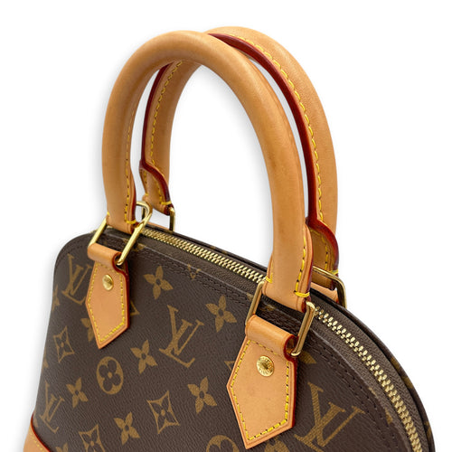 LV x Sun Yitian Zebra Alma BB Brown Top Handle Bag in Monogram Coated Canvas Gold hardware