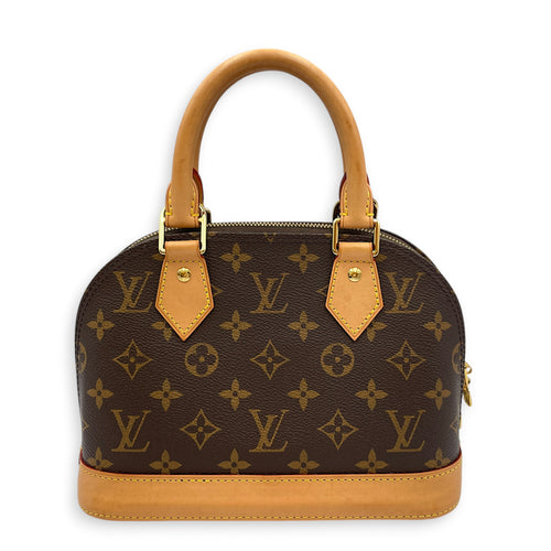 LV x Sun Yitian Zebra Alma BB Brown Top Handle Bag in Monogram Coated Canvas Gold hardware