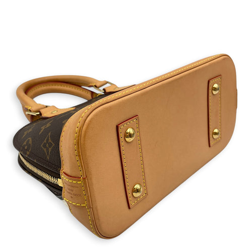 LV x Sun Yitian Zebra Alma BB Brown Top Handle Bag in Monogram Coated Canvas Gold hardware