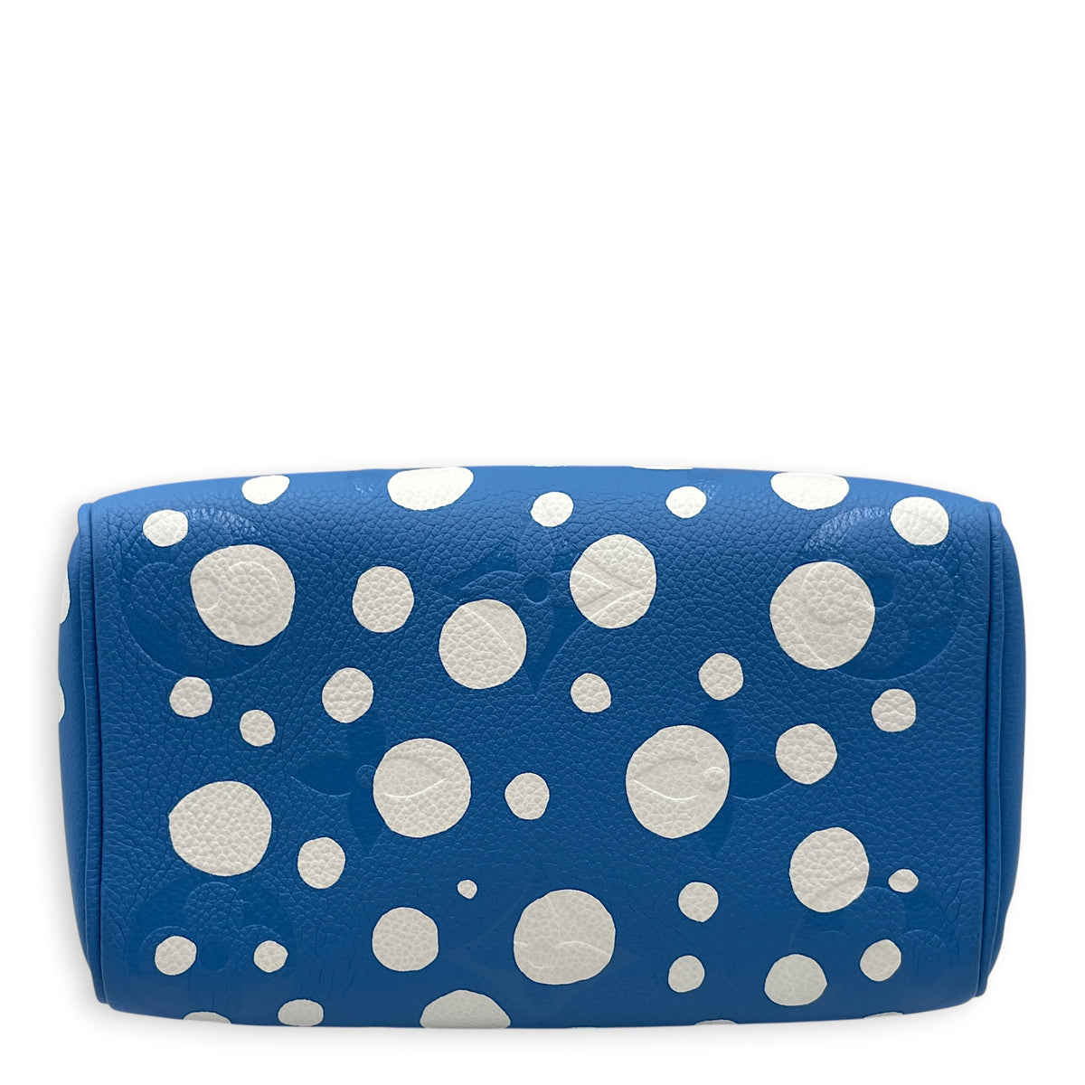LX x YK Speedy Blue Top Handle Bag in Monogram Empreinte Leather Silver hardware