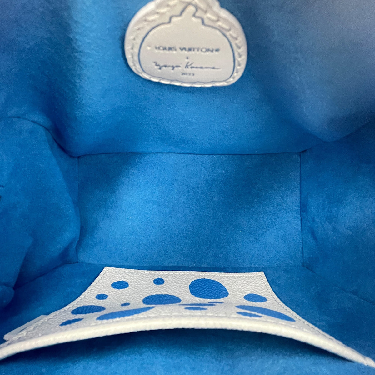 LX x YK Speedy Blue Top Handle Bag in Monogram Empreinte Leather Silver hardware