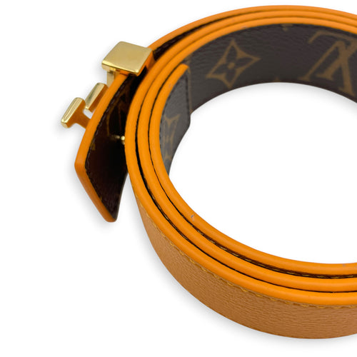 Reversible 30mm Orange Belt Gold hardware