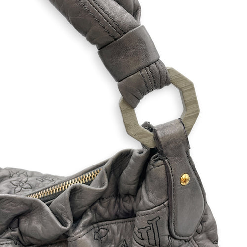 Olympe Nimbus  PM Grey Shoulder Bag in Lambskin Gold hardware