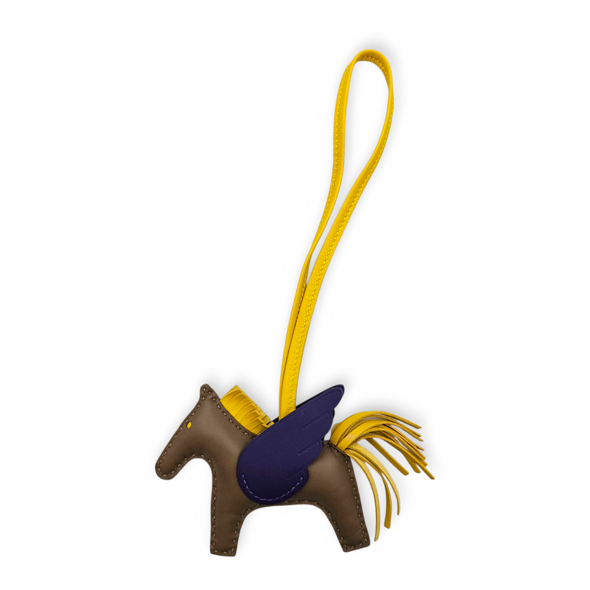 Pegasus PM Etoupe/Jaune de naples/Purple Bag Accessory in Swift