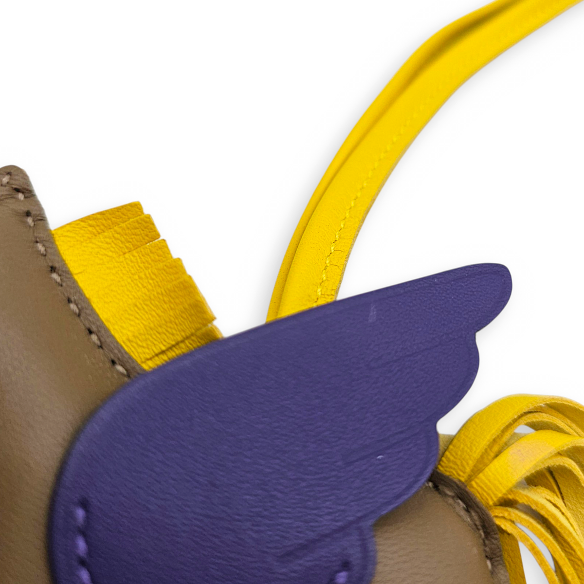 Pegasus PM Etoupe/Jaune de naples/Purple Bag Accessory in Swift