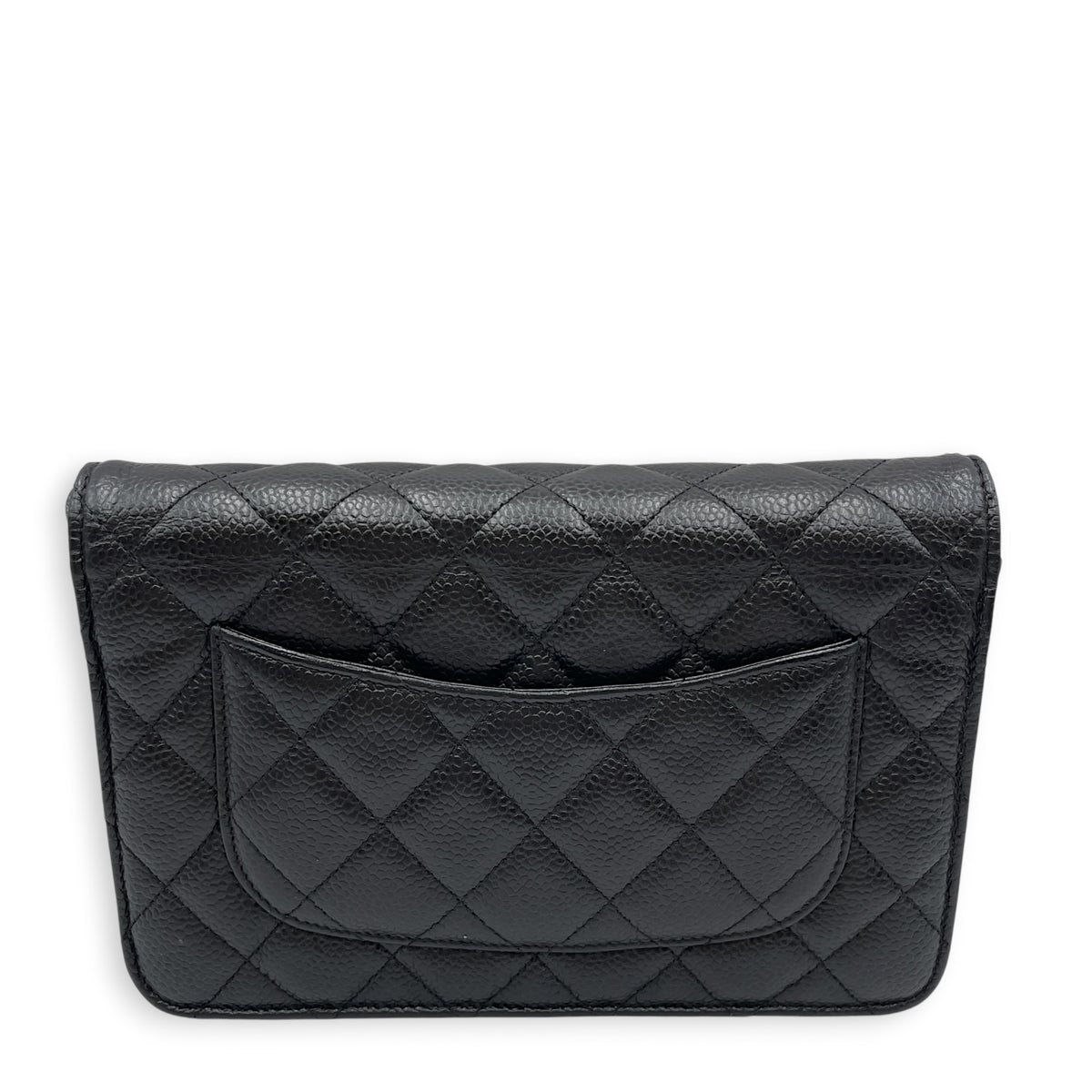 WOC  Black Crossbody Bag in Caviar Leather Gold hardware