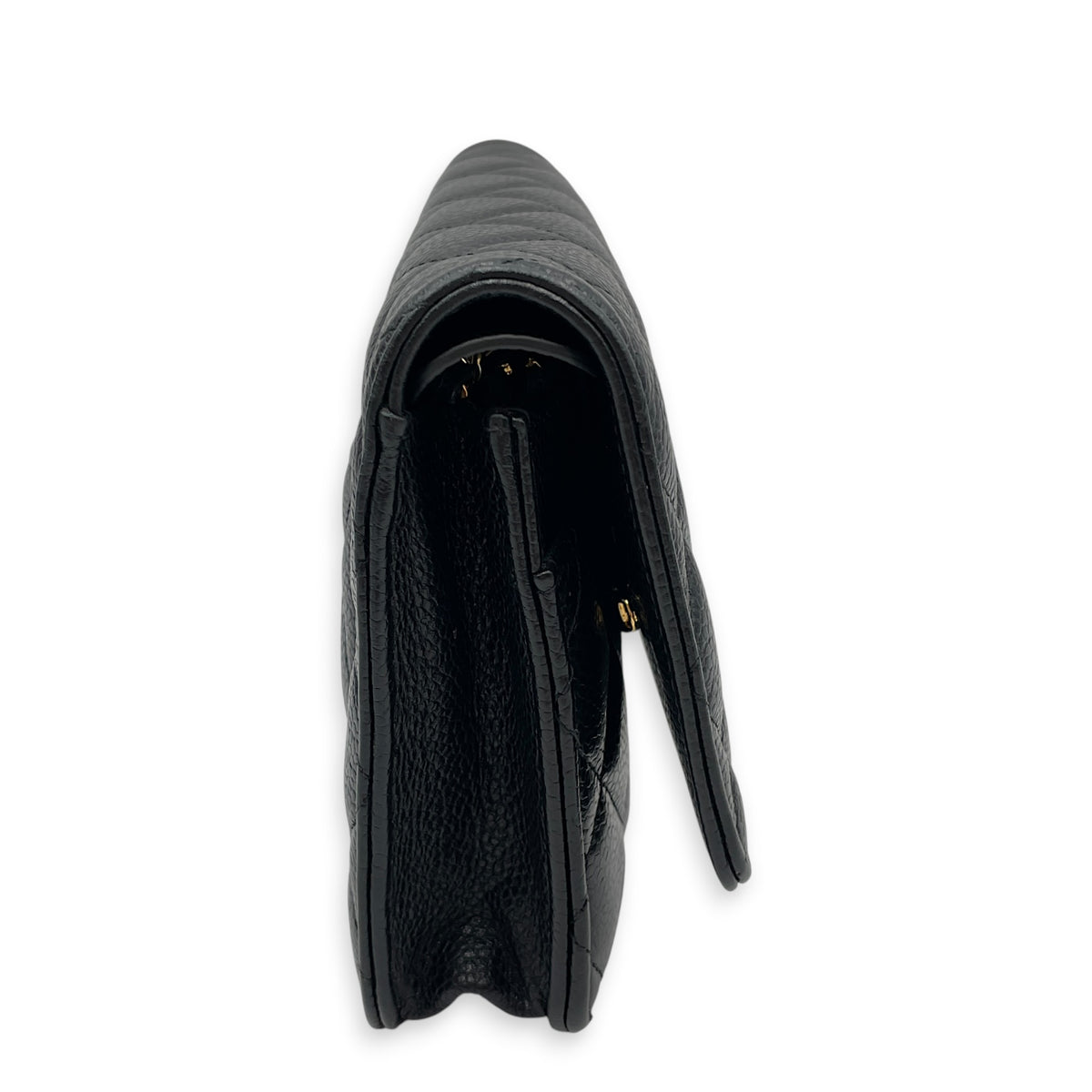 WOC  Black Crossbody Bag in Caviar Leather Gold hardware