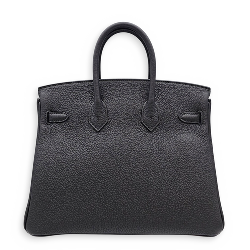 Birkin 25 Noir in Togo Gold hardware