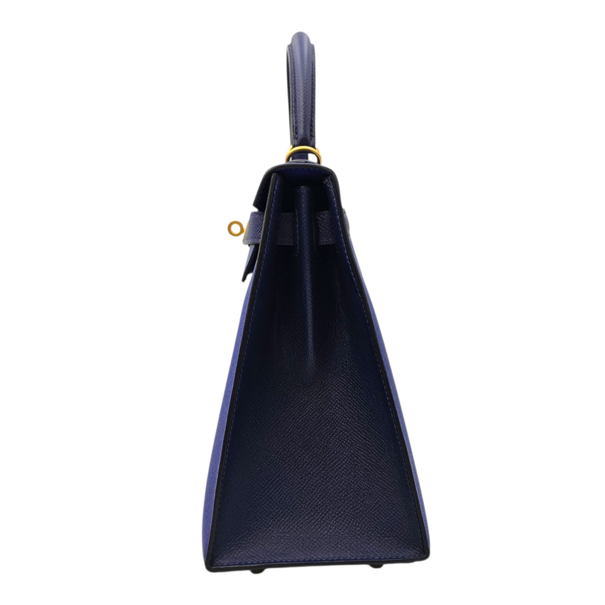 HSS Sellier Kelly  28 Blue Electric/Blue Indigo in Epsom Brushed Gold hardware