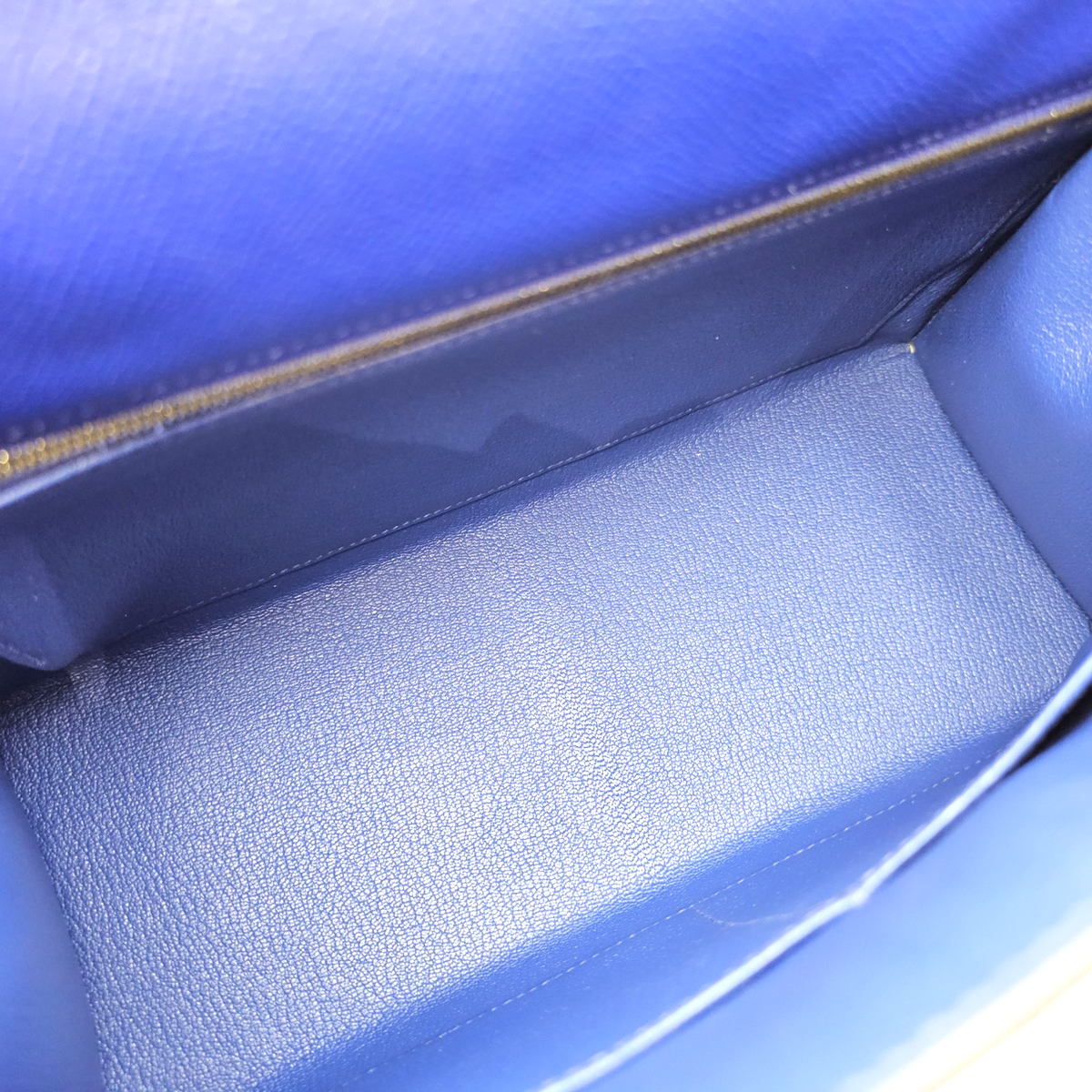 HSS Sellier Kelly  28 Blue Electric/Blue Indigo in Epsom Brushed Gold hardware