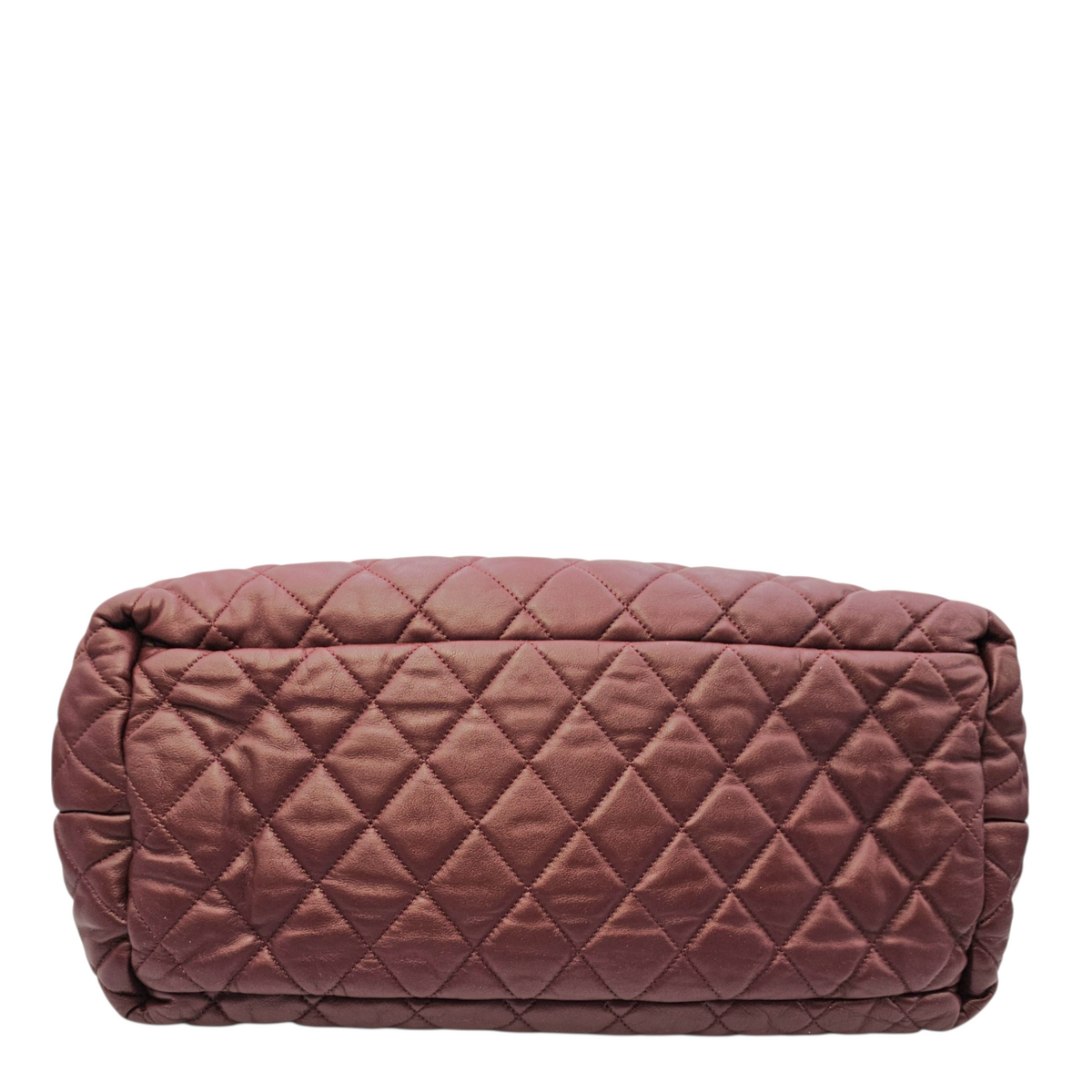 Coco Cocoon Reversible  Burgundy and Gold Top Handle Bag in Lambskin Gold hardware
