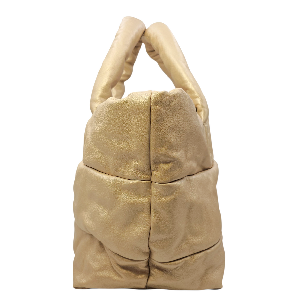 Coco Cocoon Reversible  Burgundy and Gold Top Handle Bag in Lambskin Gold hardware