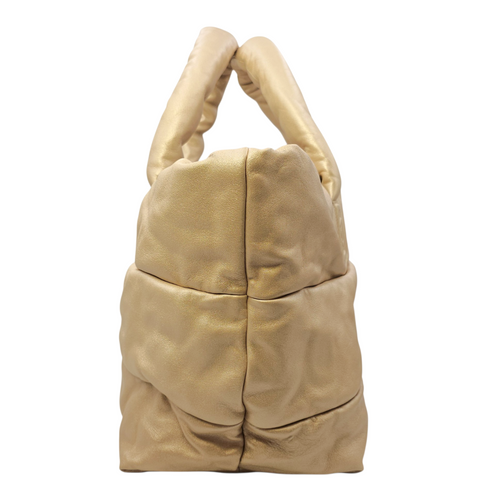 Coco Cocoon Reversible  Burgundy and Gold Top Handle Bag in Lambskin Gold hardware