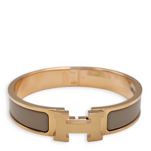 Clic H Marron Glace  Bracelet Rose Gold hardware