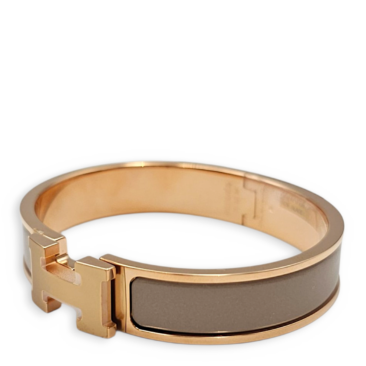 Clic H Marron Glace  Bracelet Rose Gold hardware