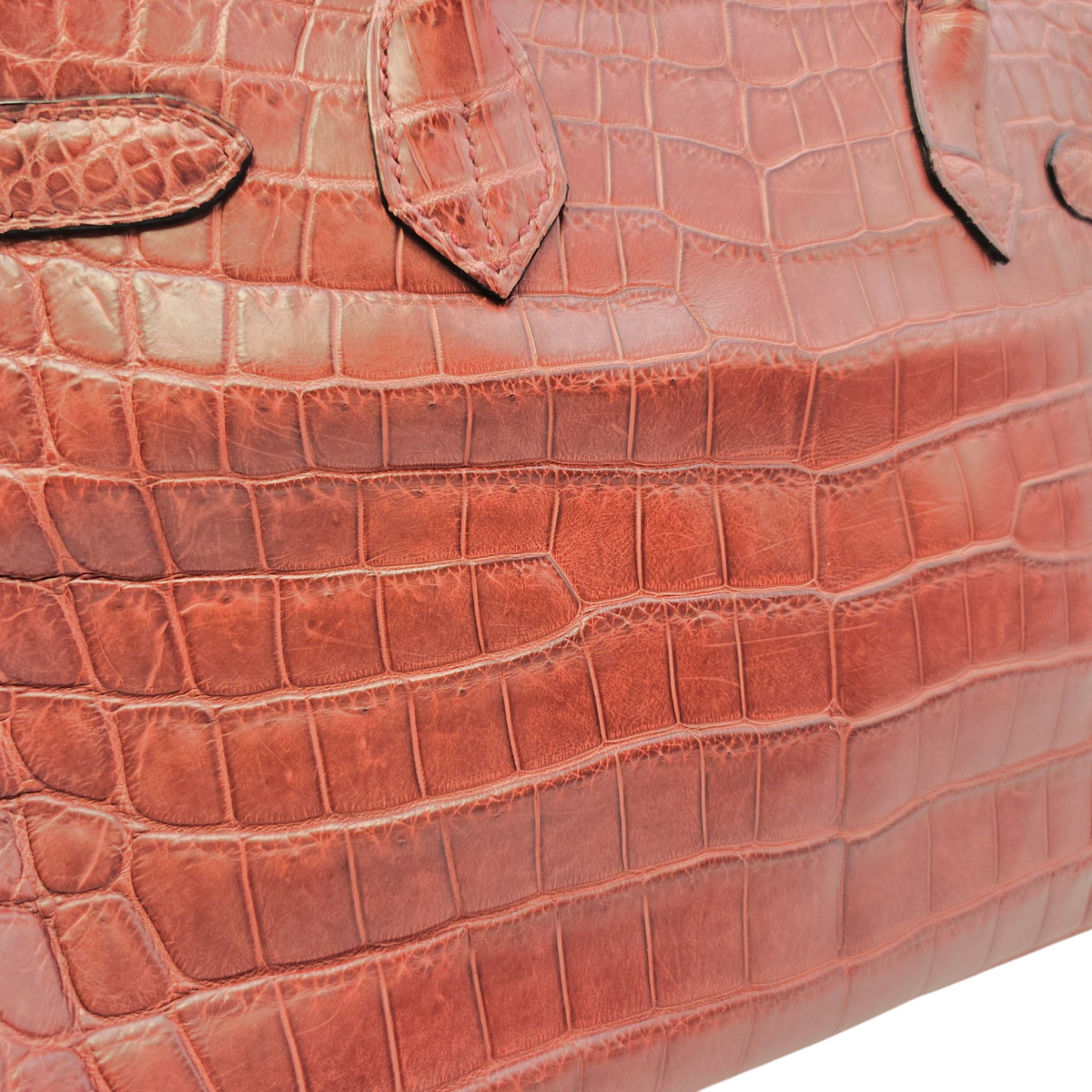 Birkin 30 Rouge H  in Matte Niloticus Palladium hardware