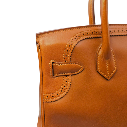 Ghillies Birkin  30 Fauve  in Tadelakt Permabrass hardware