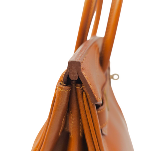 Ghillies Birkin  30 Fauve  in Tadelakt Permabrass hardware
