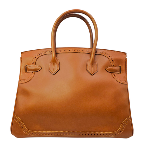 Ghillies Birkin  30 Fauve  in Tadelakt Permabrass hardware
