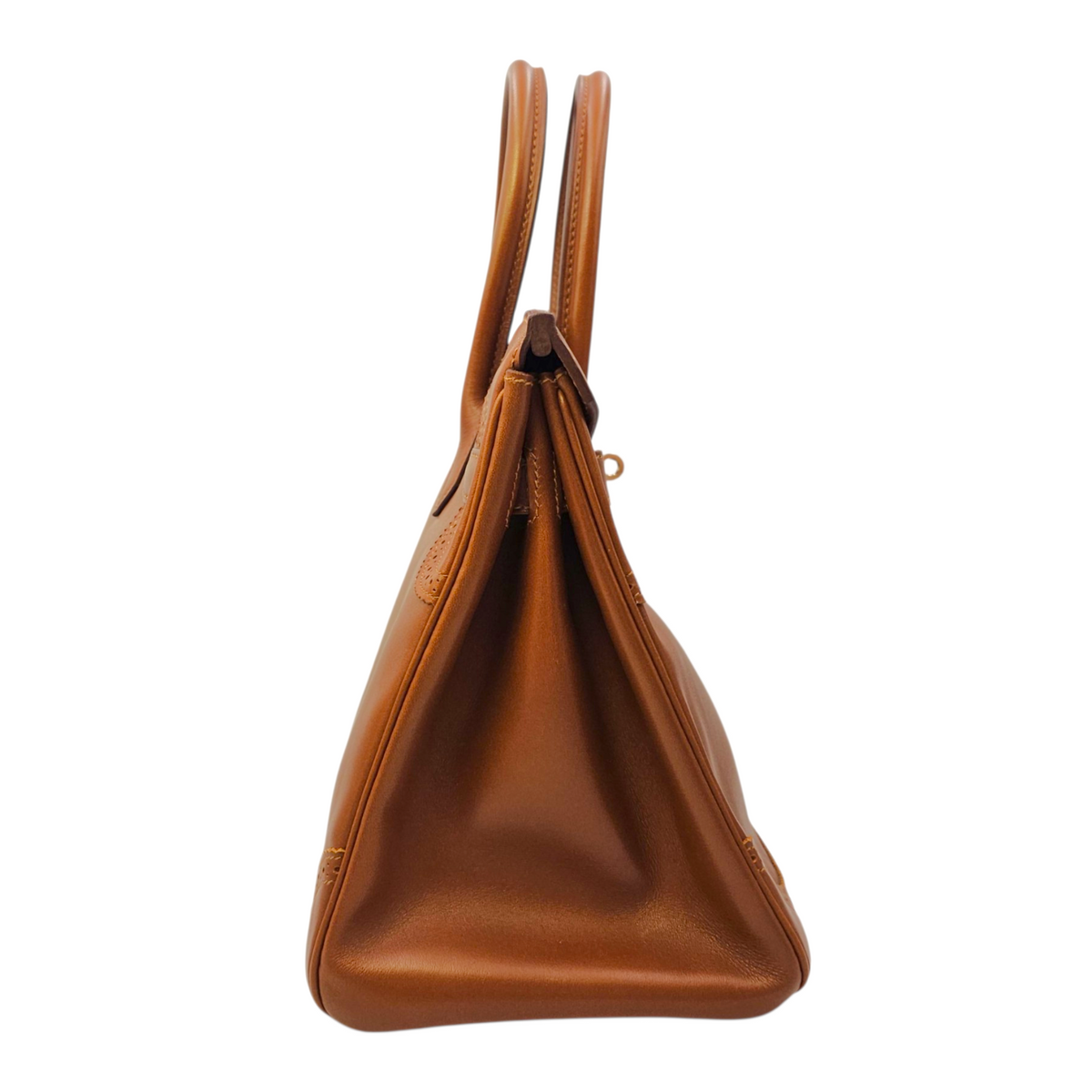 Ghillies Birkin  30 Fauve  in Tadelakt Permabrass hardware