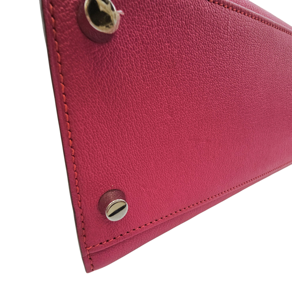 Sellier Kelly 32 Rose Shocking  in Chevre Mysore Palladium hardware