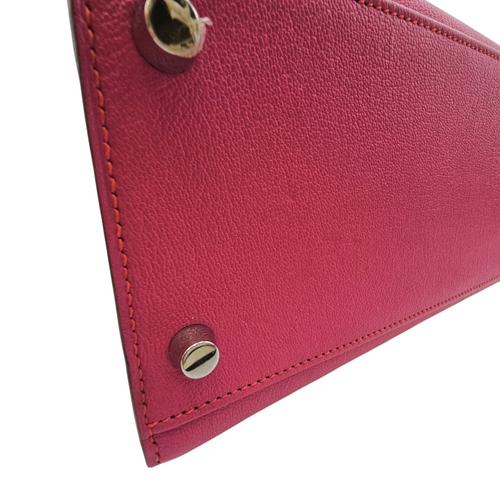 Sellier Kelly 32 Rose Shocking  in Chevre Mysore Palladium hardware