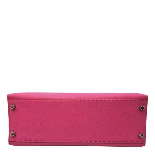 Sellier Kelly 32 Rose Shocking  in Chevre Mysore Palladium hardware