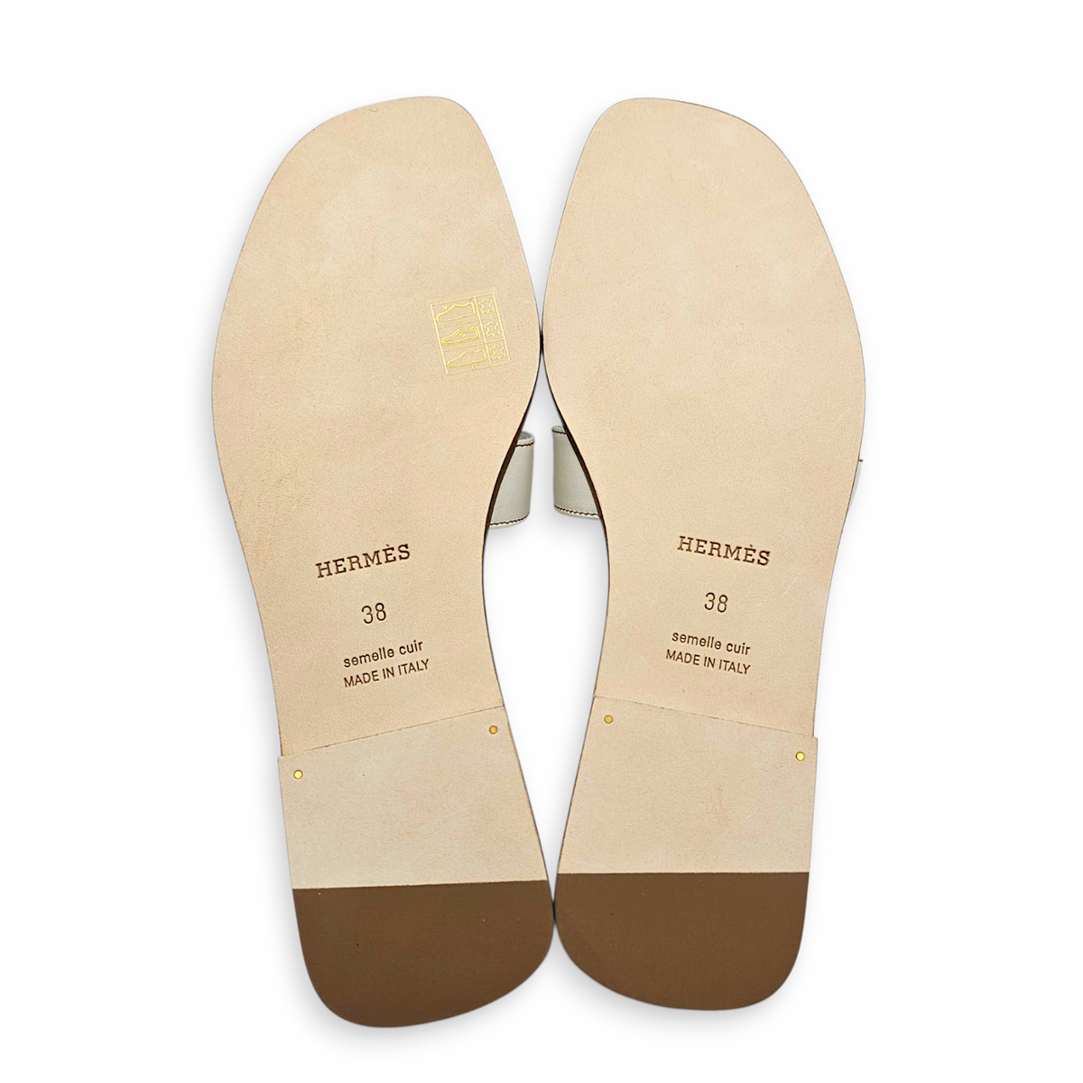Oran 38 Blanc Sandals in Calfskin