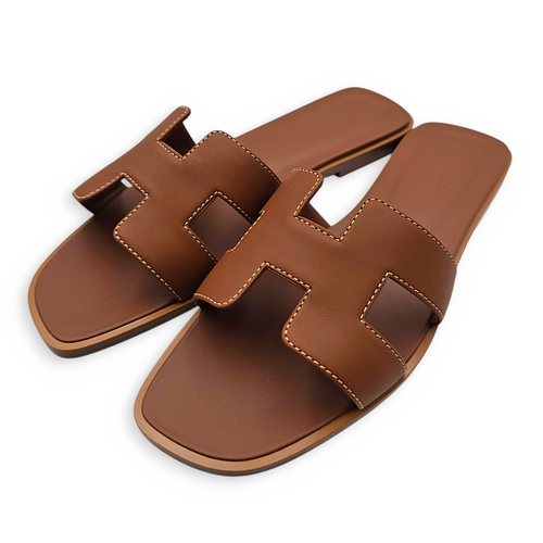Oran 37 Gold Sandals in Calfskin