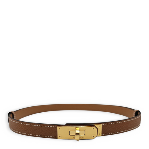 Kelly 18 Gold Belt in Epsom Gold hardware