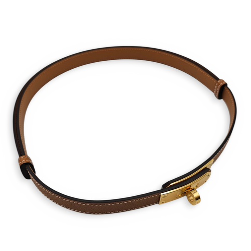 Kelly 18 Gold Belt in Epsom Gold hardware