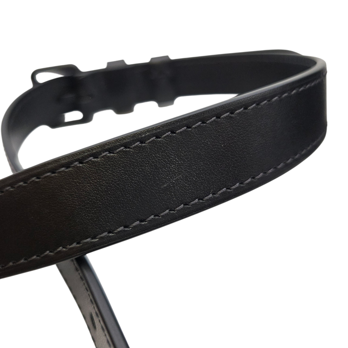 Soft Trunk Black Crossbody Bag in Taurillon Leather Gunmetal hardware